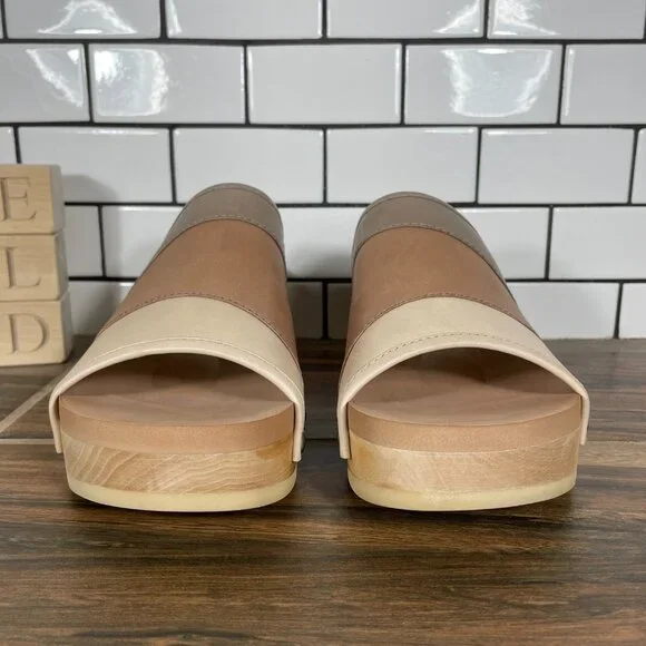 Earth Pine Tiga Womens Size 8.5 Shoes Multicolor Leather Platform Slide Sandal - Picture 2 of 16